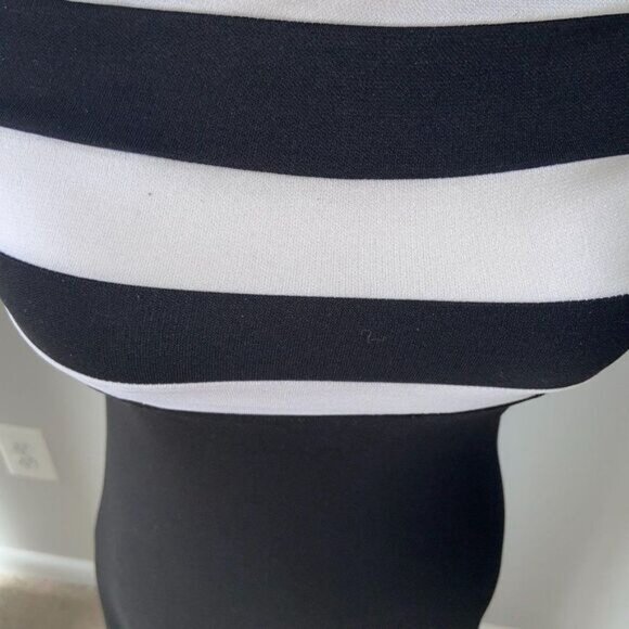 Striped Tube Maxi Dress Cross Strap Back  Casual Off‎ Shoulder Long Dress - Picture 6 of 7